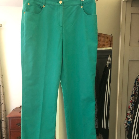 Turquoise St John pants - summer styling - Picture 4 of 7